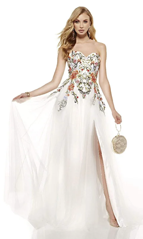 Formal Dress for International EventsAlyce Paris - 60699SC Floral Appliqued Sweetheart Long Gown