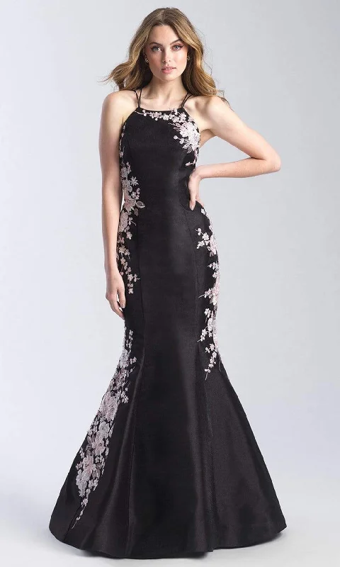 Formal Dress for PromsMadison James - 20-301SC Floral Embroidered Mikado Mermaid Gown