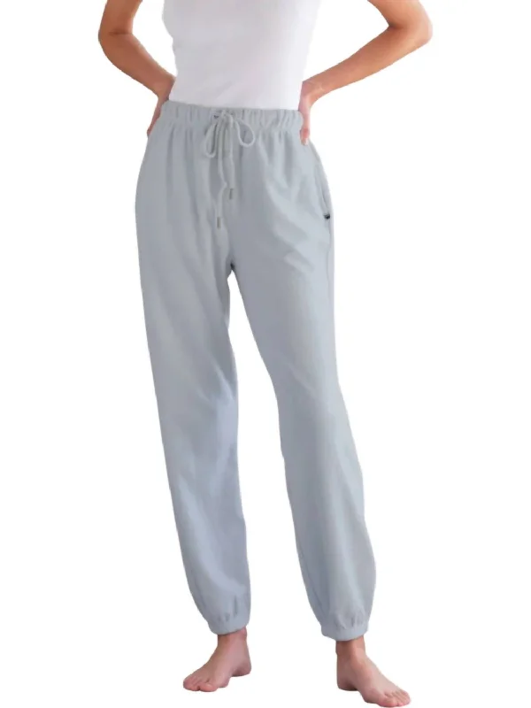 women's tall pantsMinilux Brushed Vintage Jogger In Pearl Fog