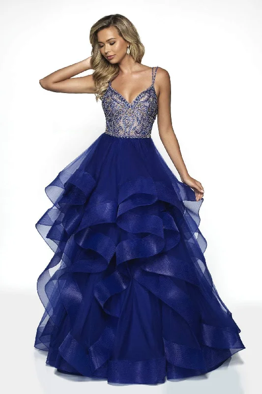 Formal Dress for DebutantesBlush by Alexia Designs - C2007SC Bead-Ornate Tiered Tulle Ballgown