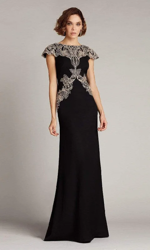 Formal Dress for Sustainable FashionTadashi Shoji - BSU21103L Embroidered Cap Sleeve Formal Gown