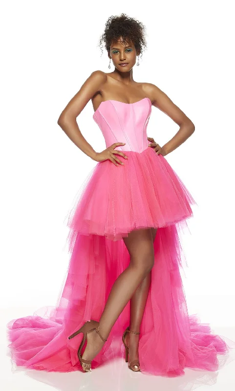 Formal Dress for Corporate AwardsAlyce Paris - Sleeveless Semi-Sweetheart High-Low Ballgown 60860SC