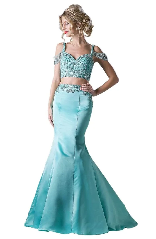 Formal Dress for New Year's EveLadivine P209 -  Two-Piece Satin Mermaid Gown