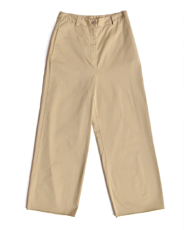 women's solid-color pantsAequamente Wide Leg Khaki Trouser