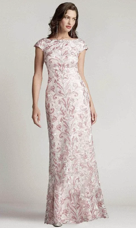 Formal Dress for Film PremieresTadashi Shoji BUE90602L - Cap Sleeve Bateau Neck Formal Gown