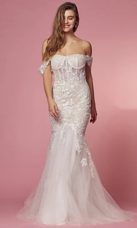 Formal Dress for Day WeddingsNox Anabel Bridal - JS924 Sweetheart Embroidered Mermaid Gown