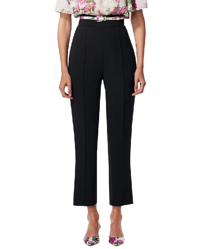 women's zipper pantsCarolina Herrera High Waisted Wool-Blend Skinny Pant