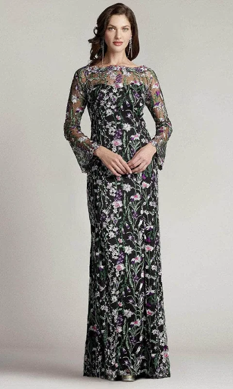 Formal Dress for Theater OpeningsTadashi Shoji BPF22009L - Embroidered Floral Long Gown