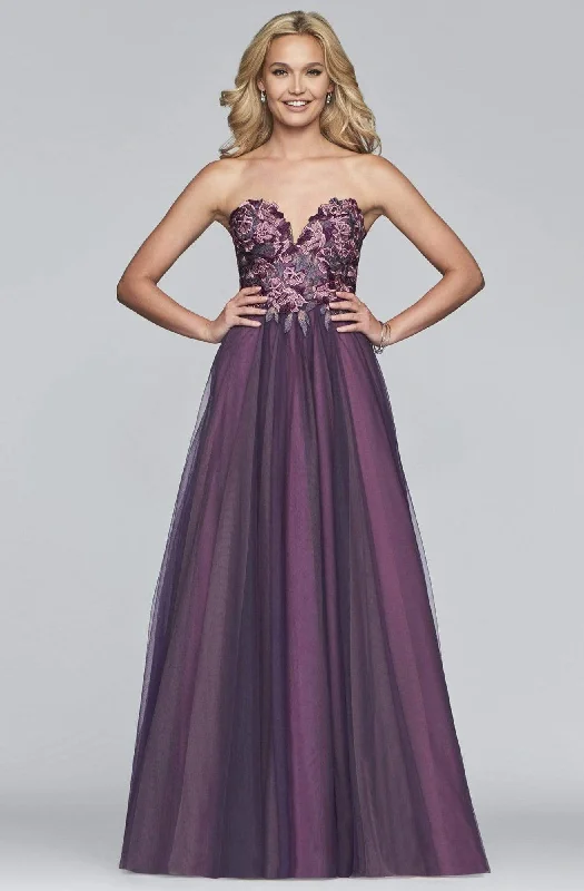 Formal Dress for Humanitarian AwardsFaviana - s10023SC Embroidered Strapless Tulle A-Line Gown