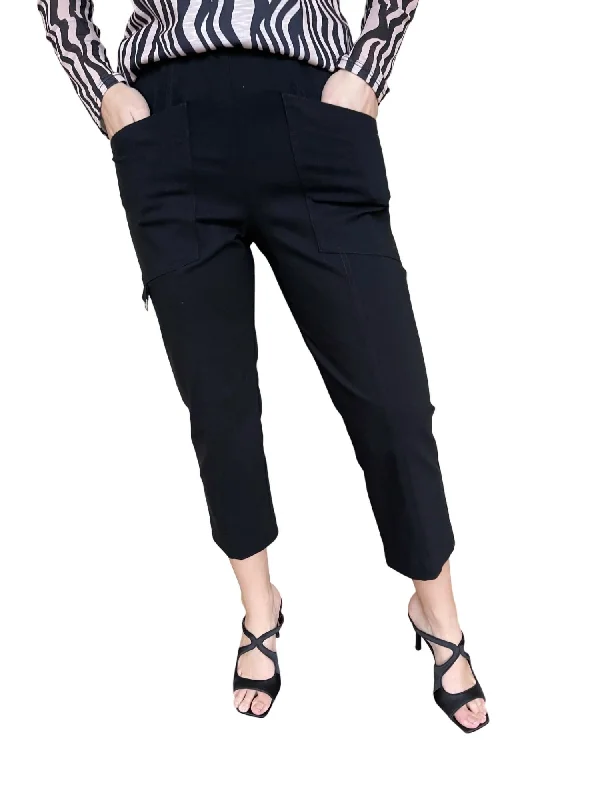 women's hot pantsControl Stretch D Ring Crop Cargo Pant In Black