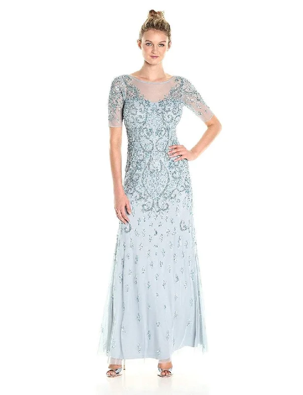 Formal Dress for Film PremieresAdrianna Papell - Sheer Embellished Long Gown AP1E201314SC