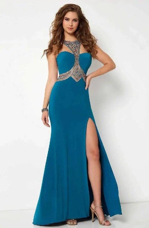 Formal Dress Alterations Near MeStudio 17 - 12686SC Beaded Halter Fitted Slit Gown