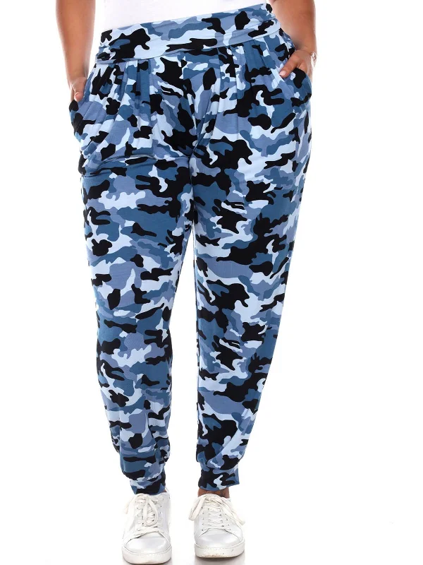 women's party pantsPlus Womens High Rise Stretch Jogger Pants