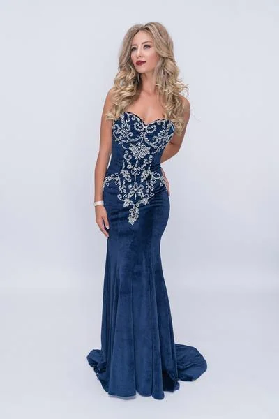 Formal Dress for Beach ThemesNina Canacci - 2185SC Sweetheart Rhinestone Ornate Gown