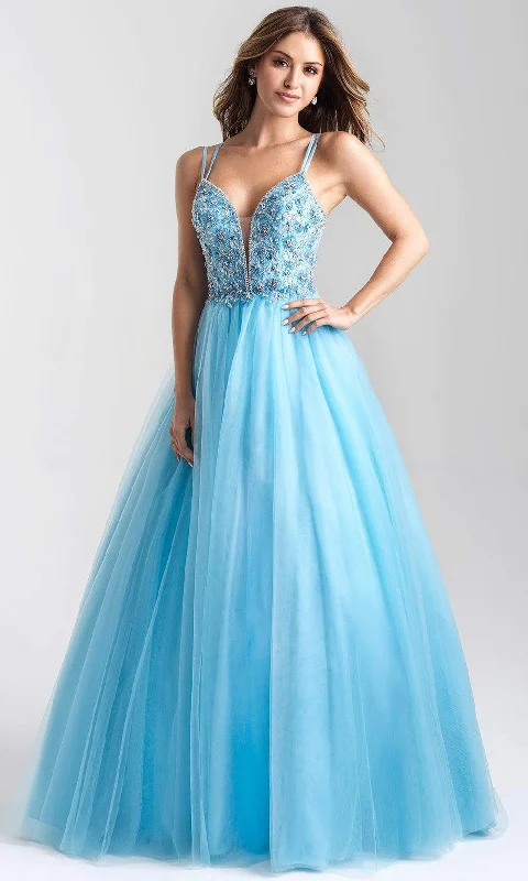 Formal Dress for Golf TournamentsMadison James - 20-388SC Embellished Bod Tulle Long Gown