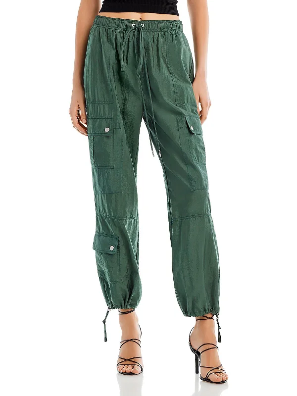 women's skinny pantsWomens Parachute Drawstring Cargo Pants