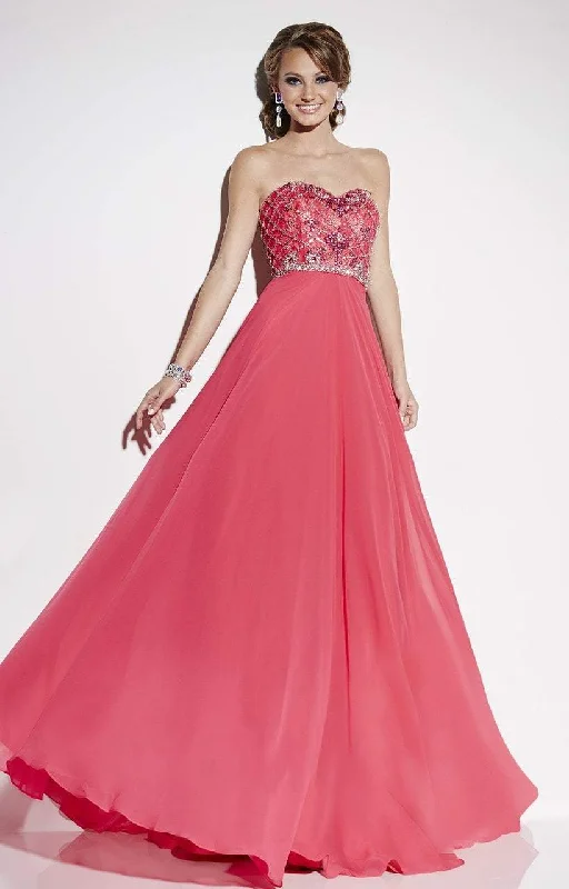 Formal Dress for Costume BallsStudio 17 - 12545SC Bejeweled Strapless Chiffon Long Gown