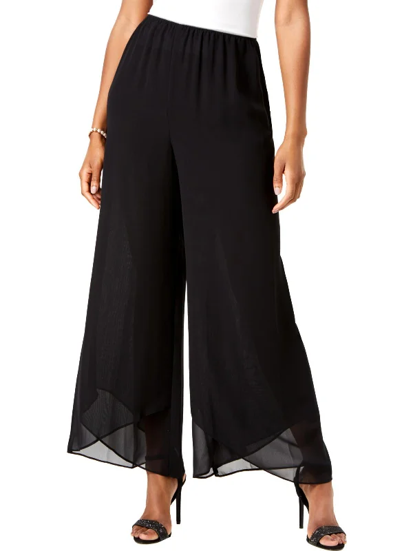 women's classic pantsWomens Sheer Elastic Waist Dress Pants