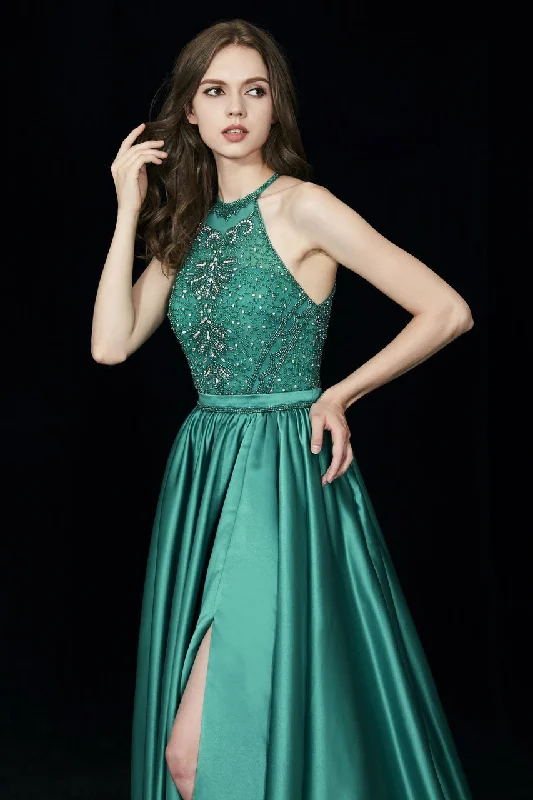 Formal Dress for Hotel GalasAngela & Alison - Sleeveless Embellished Waistband Slit Gown 81015SC