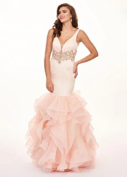 Formal Dress for Literary AwardsRachel Allan 6494 - Embellished Illusion Plunging Mermaid Gown