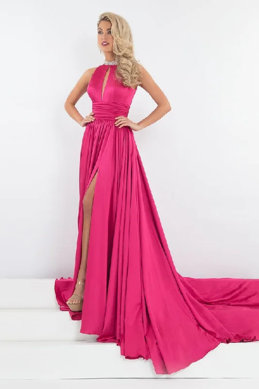 Formal Dress for New Year's EveRachel Allan Prima Donna 5035 - Plunging Cutout Bejeweled Gown