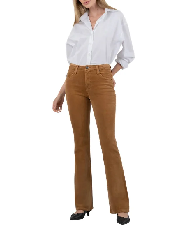 women's insulated pantsAna High Rise Fab Ab Flare Pants In Camel