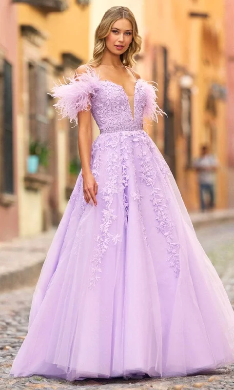 Formal Dress for PageantsSherri Hill 55329 - Feather Embellished Gown