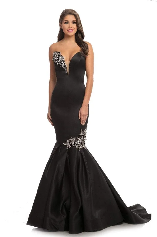 Formal Dress for Fashion WeeksJohnathan Kayne - 9030SC Strapless Appliqued Mermaid Gown