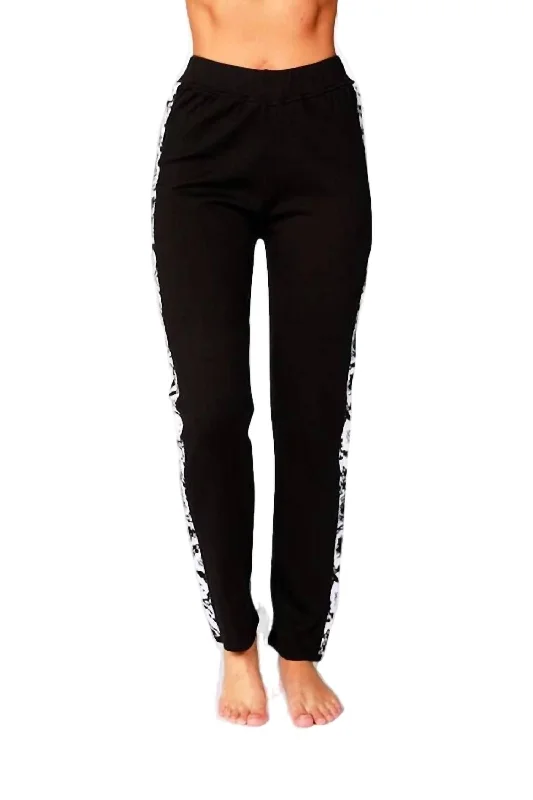 women's adventure pantsSnake Trim Track Pant In Black