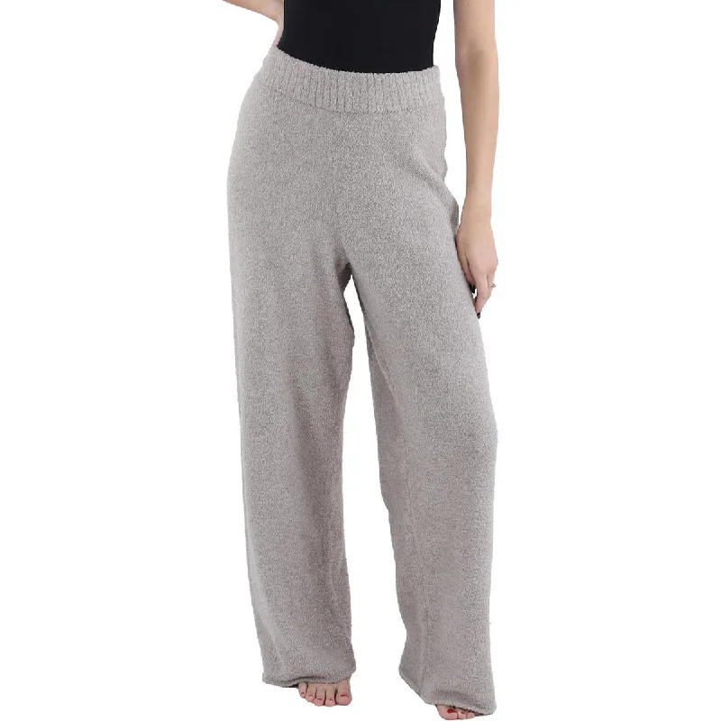 women's chiffon pantsWomens Knit Cozy Wide Leg Pants