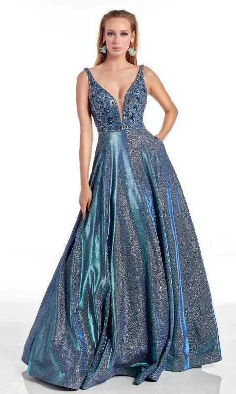 Formal Dress for Bohemian ThemesAlyce Paris - 60874 Glittered Plunging Neck A-line Long Gown