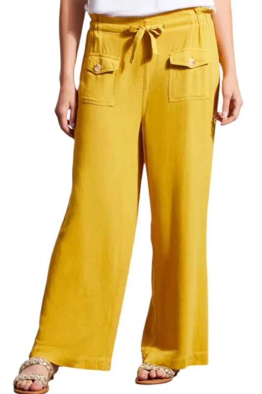 women's corduroy pantsPaperbag Pants In Limoncello