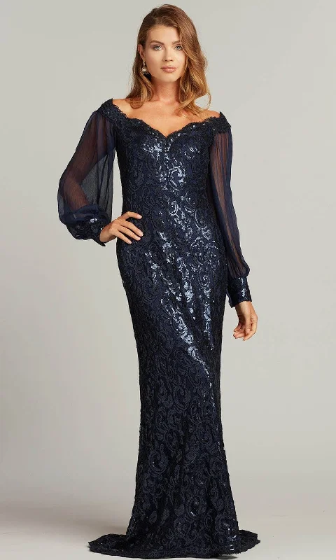 Formal Dress for Rustic ThemesTadashi Shoji - ARU17750L Bishop Sleeve Sequin Formal Gown