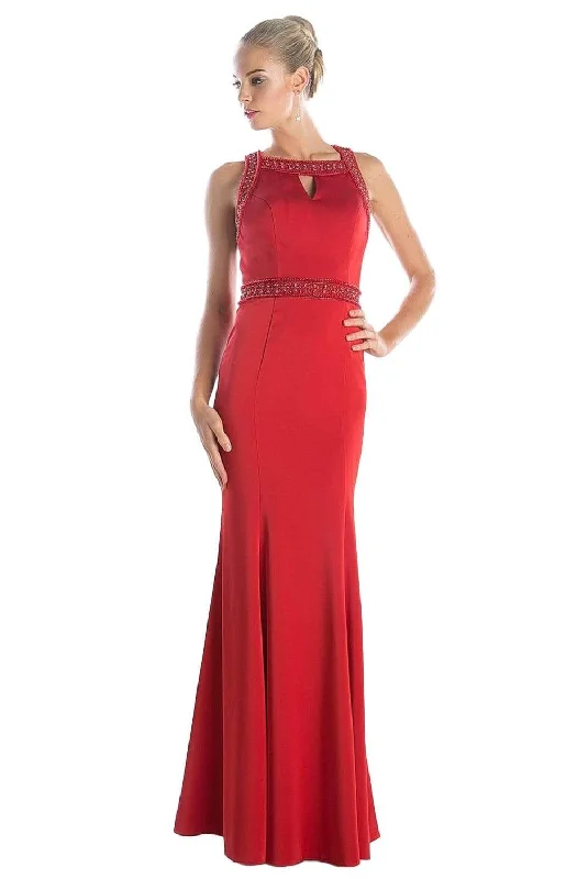 Formal Dress for GraduationsCinderella Divine - P108 Sleeveless Square Neck Formal Gown