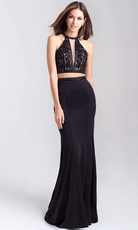 Formal Dress for Modeling AuditionsMadison James - 20-348SC Two Piece Halter Sheath Gown