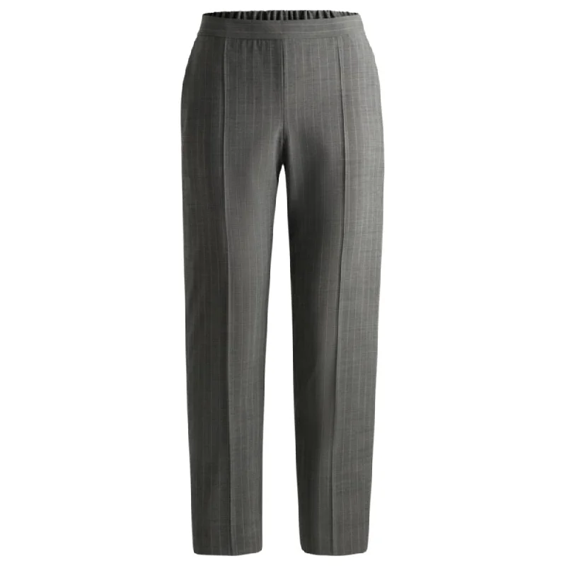 women's winter pantsRegular-fit trousers in striped wool