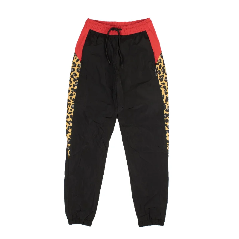 women's chic pantsBlack And Red Leopard Block Pants