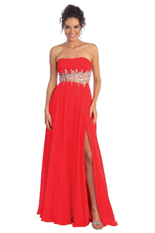 Formal Dress for Sustainable FashionElizabeth K GL1010- Strapless Embellished A-Line Gown