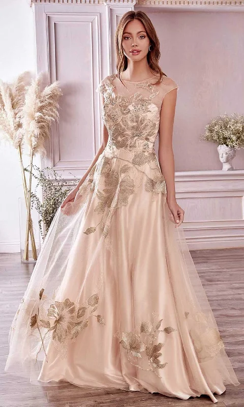 Formal Dress for Humanitarian AwardsAndrea and Leo - Floral Embellished Formal Gown A0081