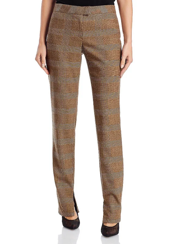 women's party pantsRebecca Womens Wool Blend Glen Plaid Straight Leg Pants