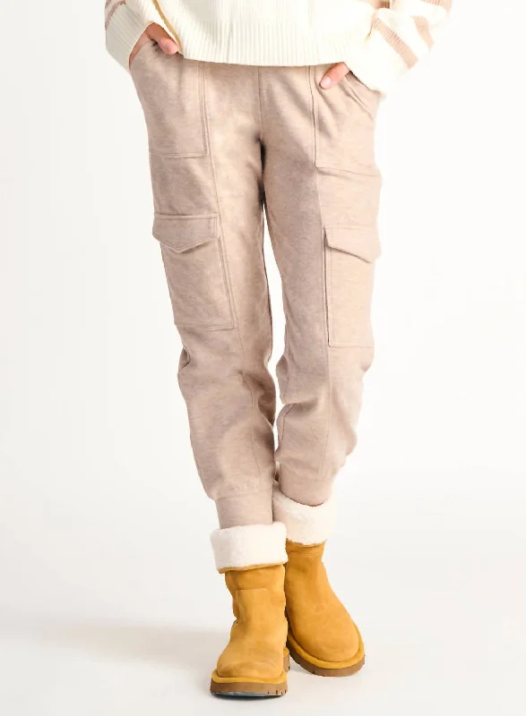 women's vintage pantsSoft Cargo Jogger In Oatmeal