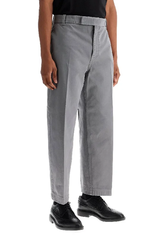 women's cargo pantsThom Browne Medium Grey Cotton Chino Utility Pants