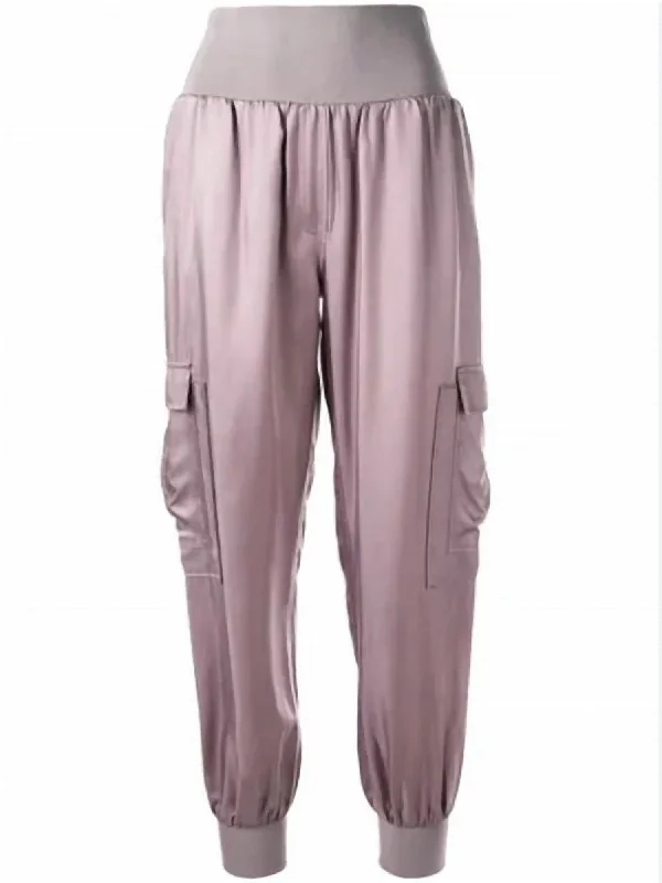 women's striped pantsGiles In Violet Grey