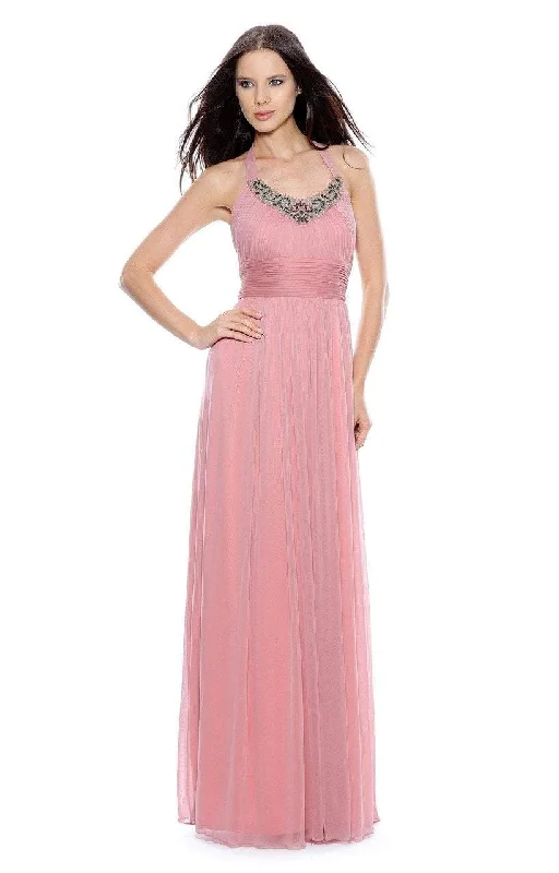 Formal Dress for Beach WeddingsDecode 1.8 - Embellished Neck Empire A-line Gown 181512SC