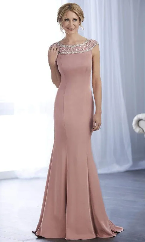 Formal Dress for Beauty ContestsChristina Wu Elegance - 17857SC Beaded Cap Sleeves Long Gown