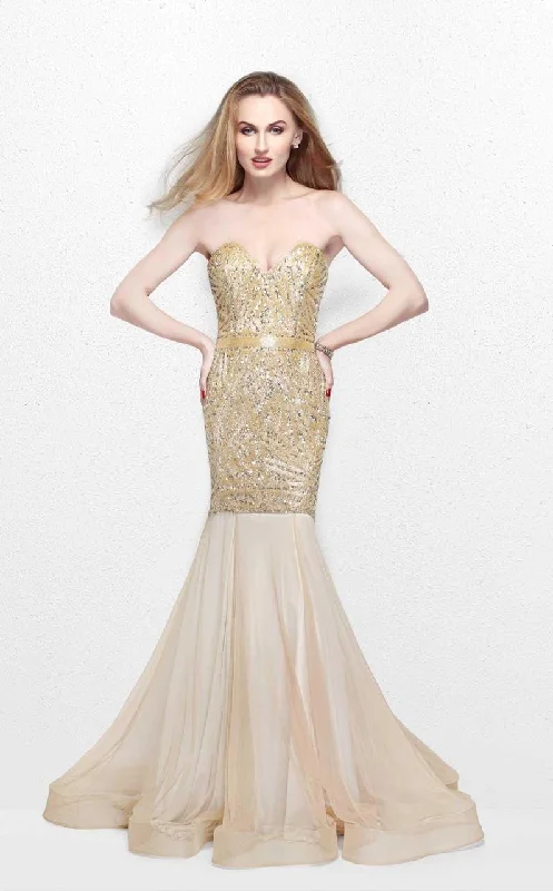 Formal Dress for Holiday PartiesPrimavera Couture - 1825SC Sequin Strapless Trumpet Gown