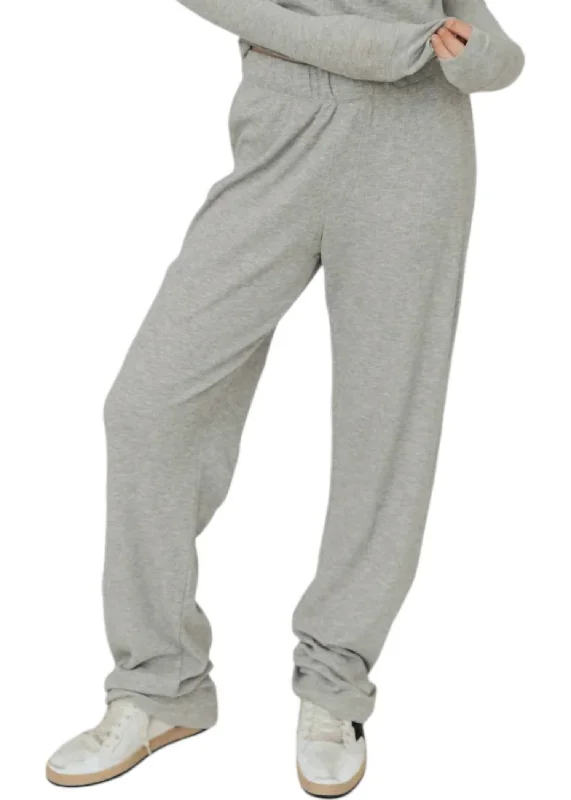 women's cashmere pantsThermal Lounge Pants In Heather Grey