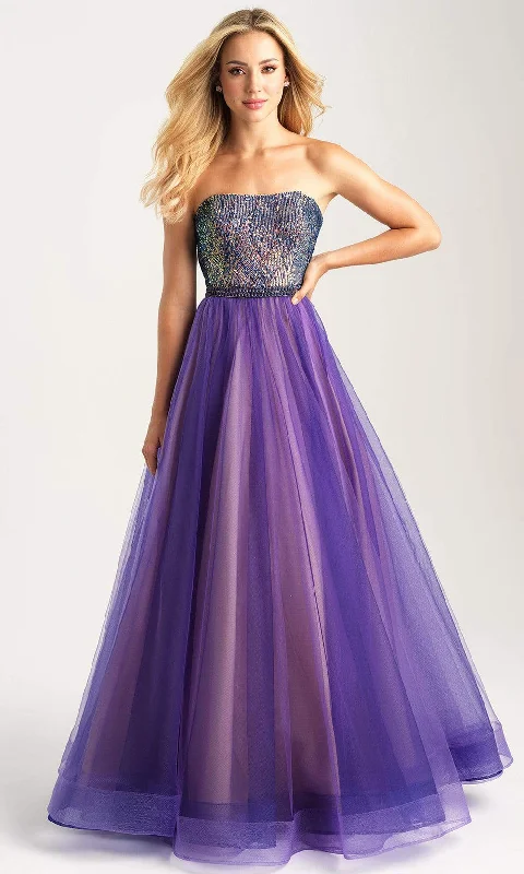 Formal Dress for Polo MatchesMadison James - 20-394SC Strapless Gradient Glittered A-line Gown