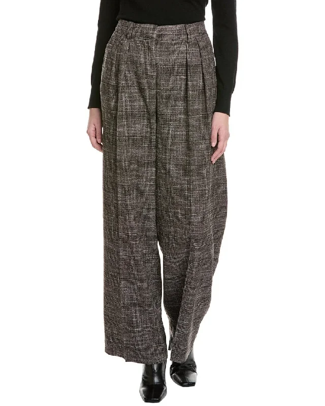 women's adventure pantsKenneth Cole Pleated High-Rise Wide Leg Pant