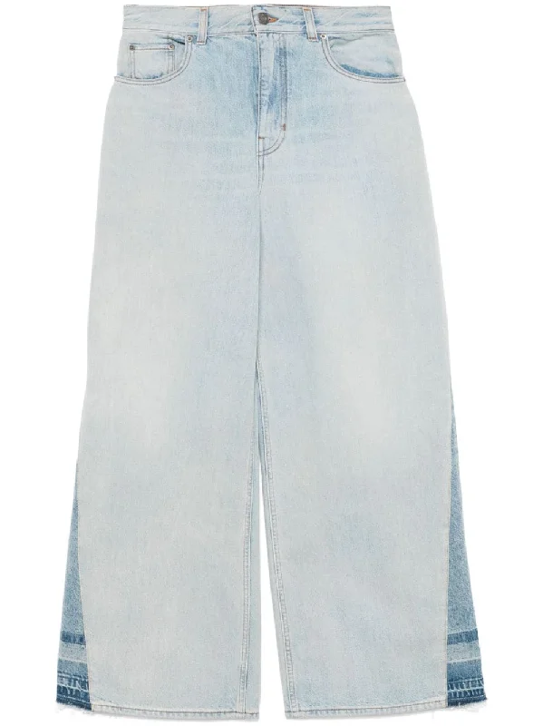 women's patched pantsChloè Women's Jeans Clear blue